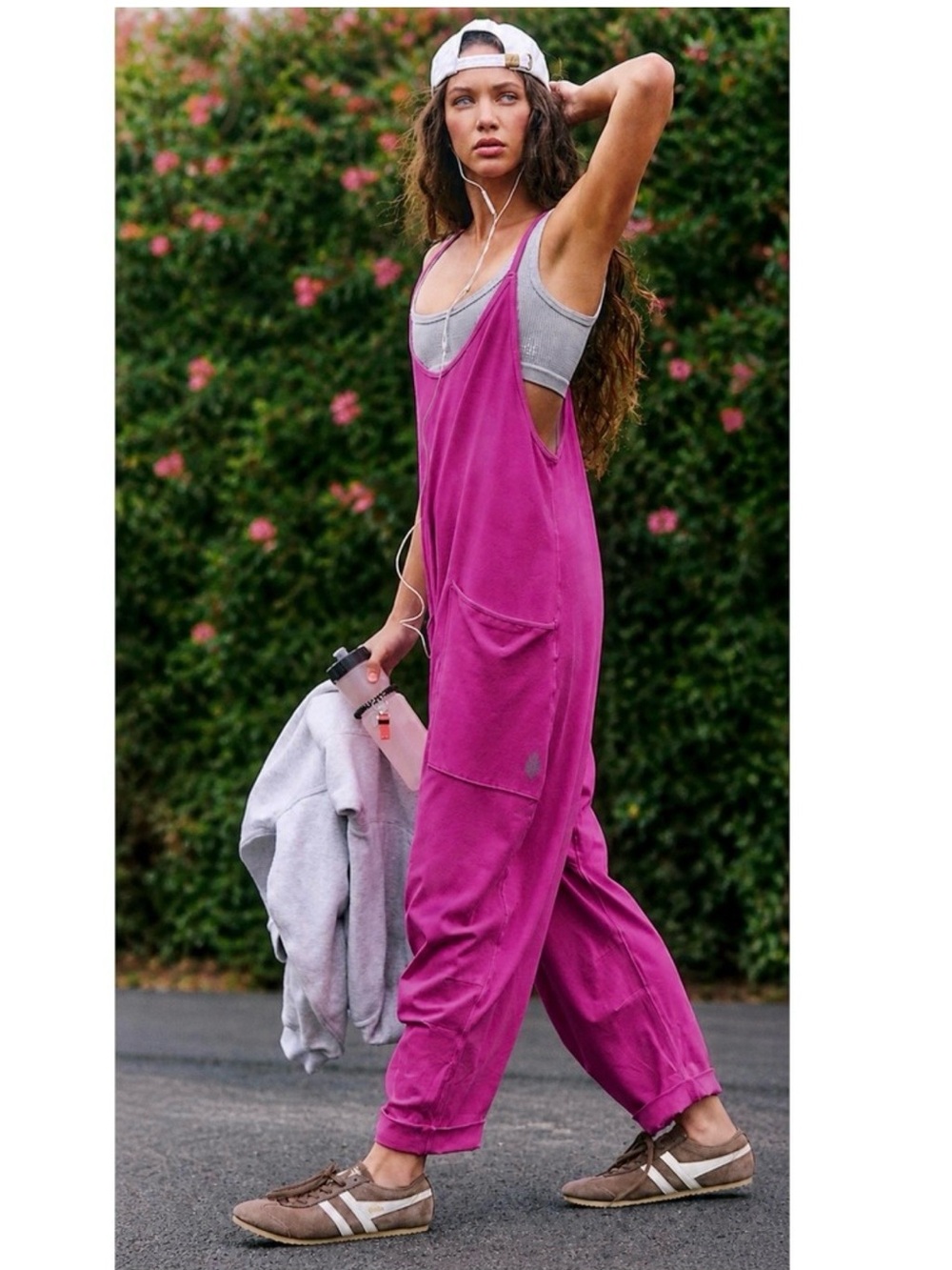 NEW Free People x FP Movement Hot Shot Onesie in Magenta - Picture 4 of 9